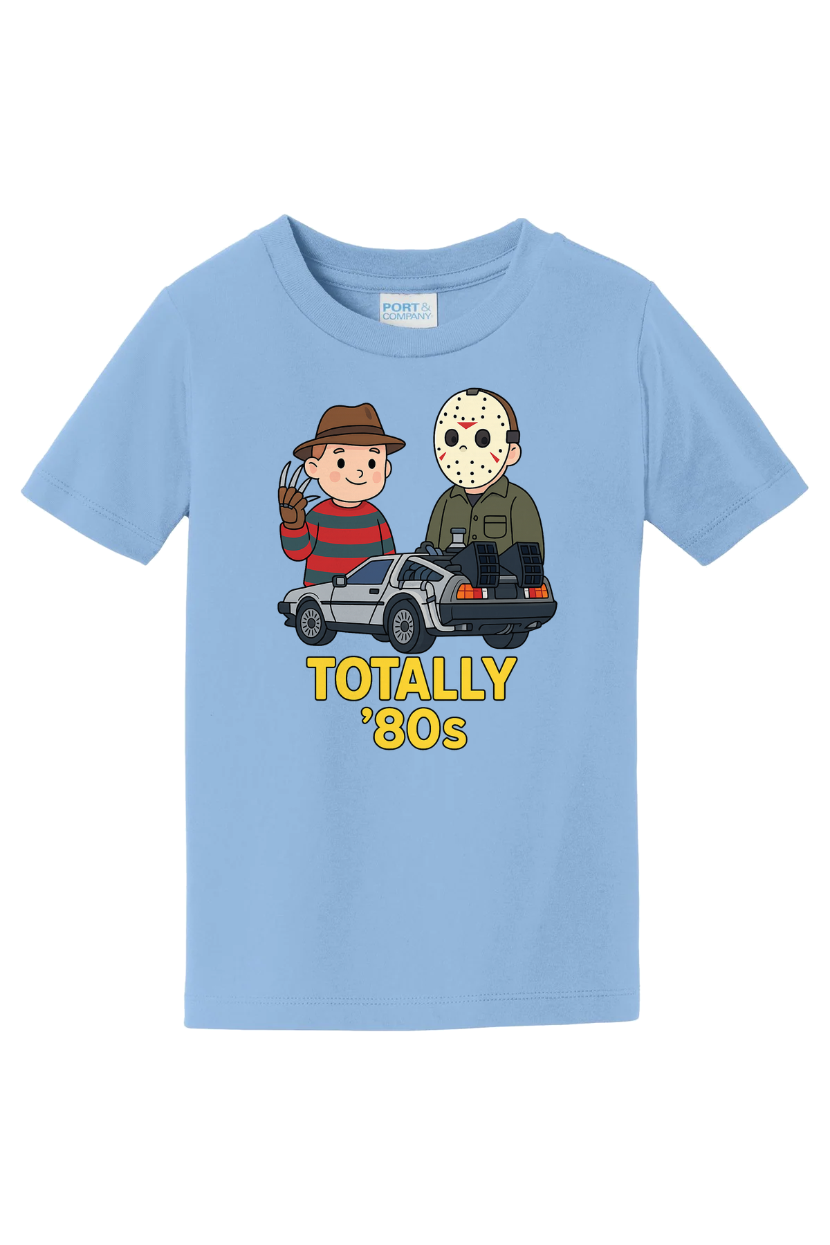 Freddy Jason Delorean80s T-Shirt - light blue