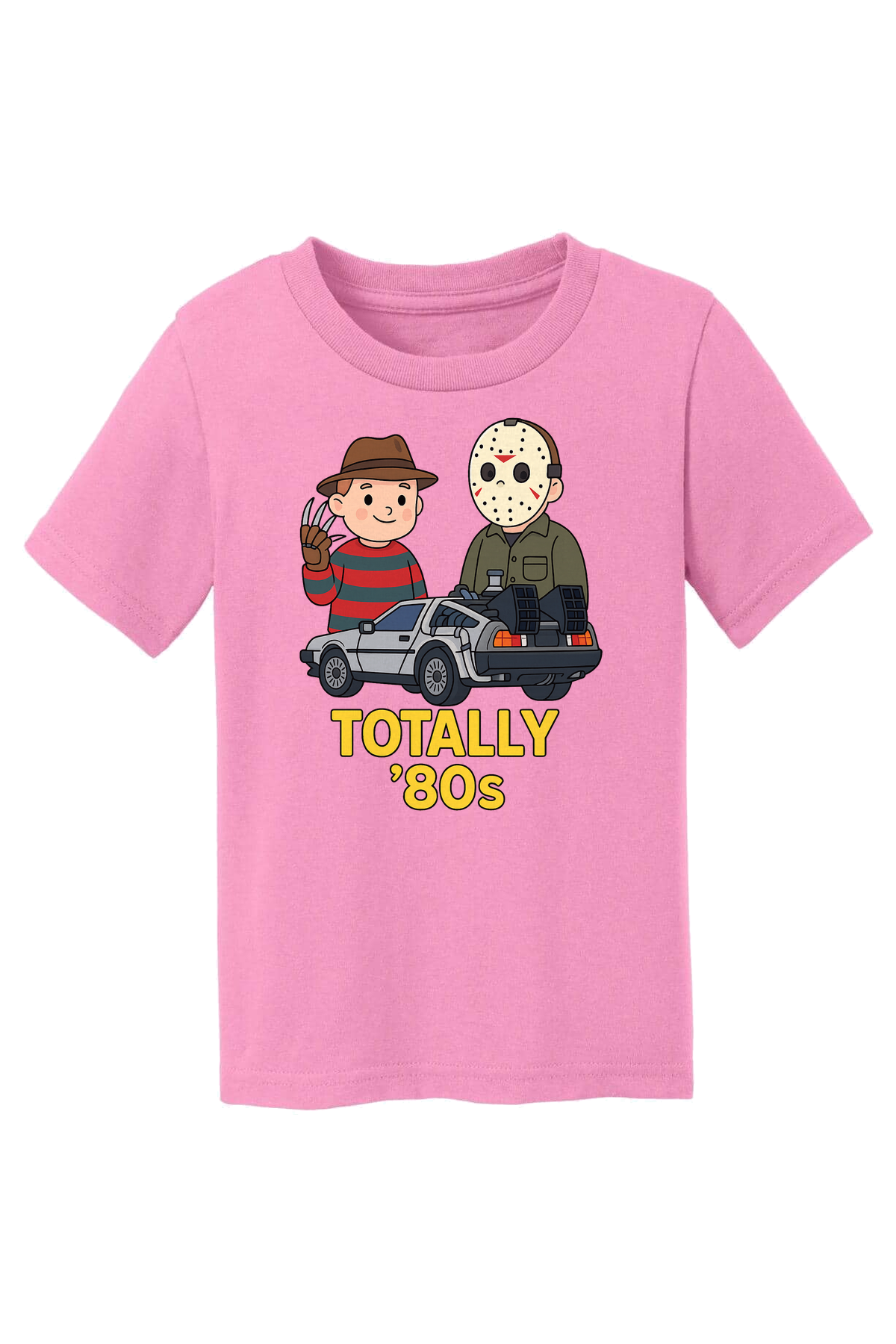 Freddy Jason Delorean80s T-Shirt - pink