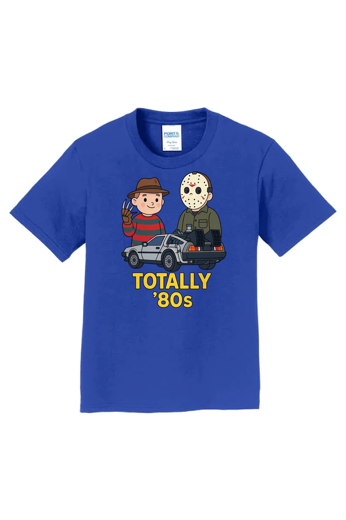 Freddy Jason Delorean80s T-Shirt - royal blue