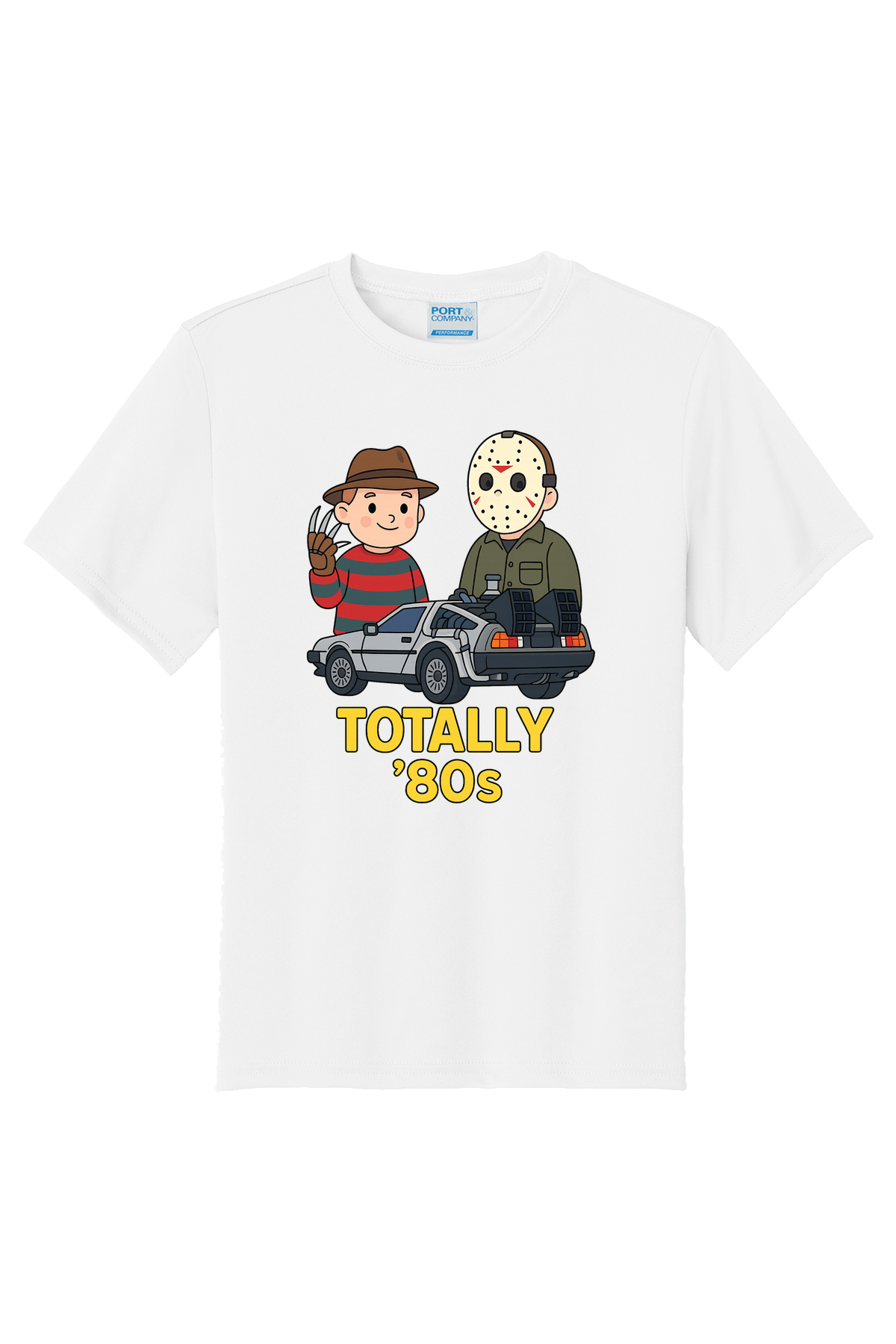 Freddy Jason Delorean80s T-Shirt - white