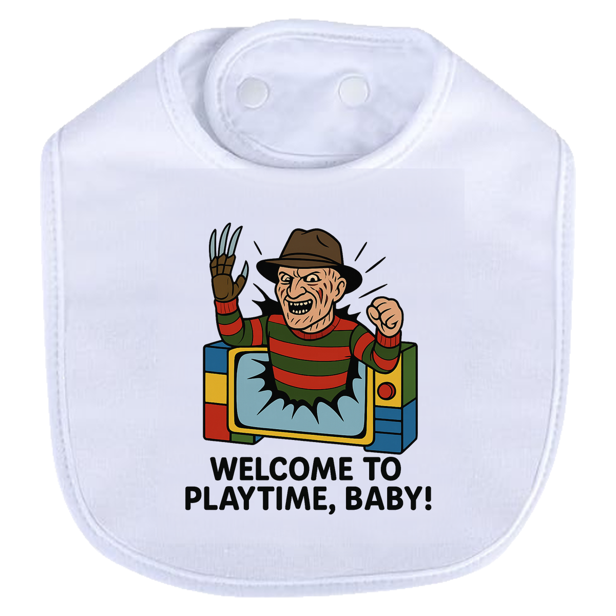 Freddy Playtime Bib - white