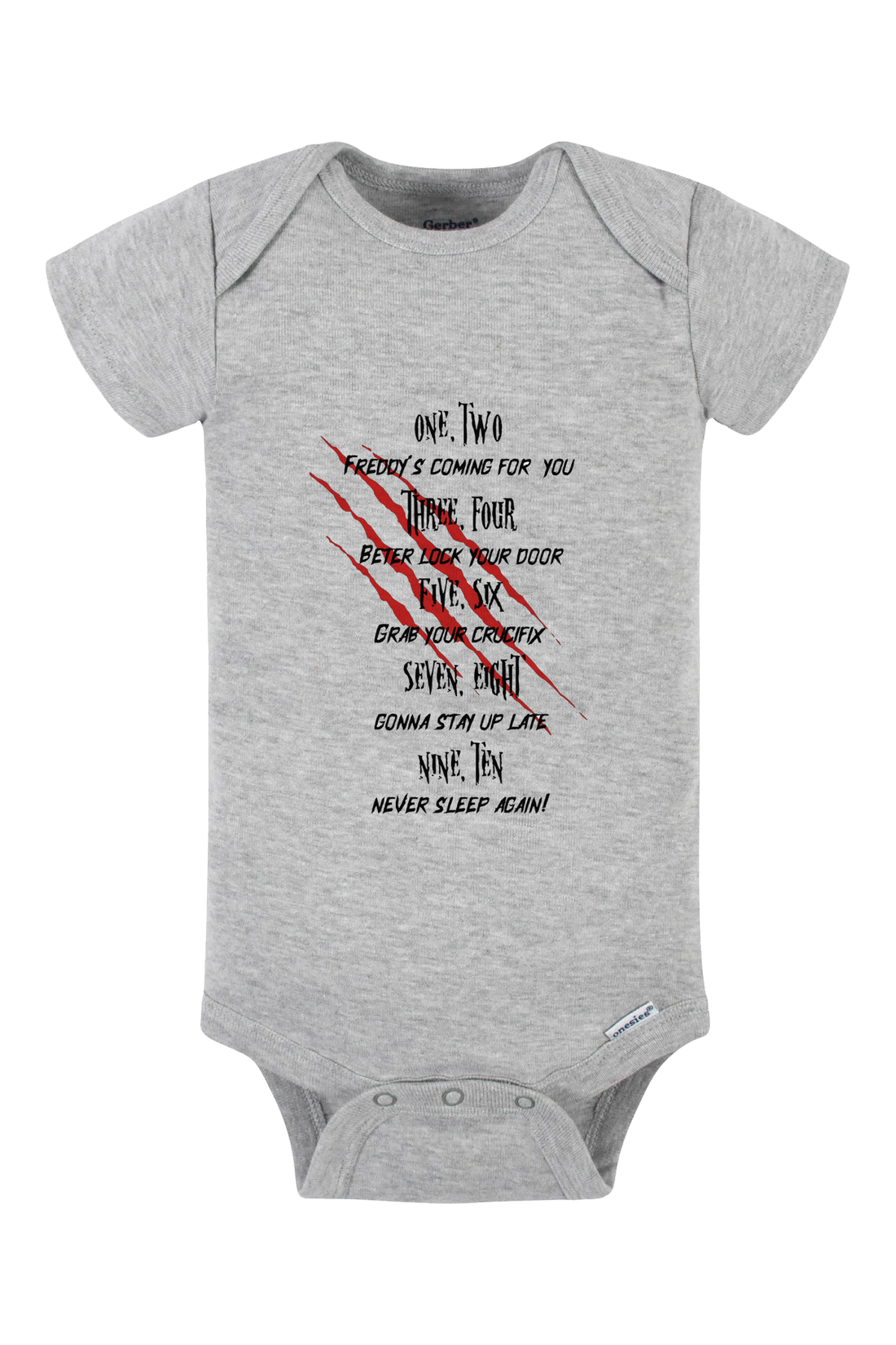 Freddy’s Poem Onesie - black