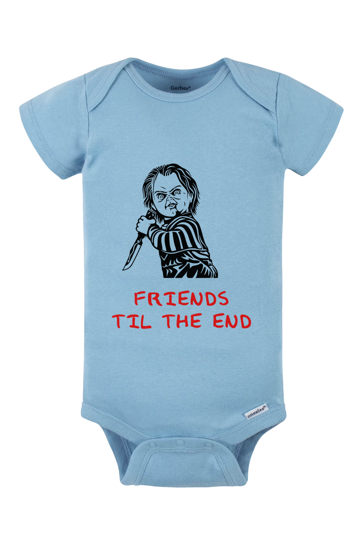 Friends Til The End Onesie - light blue