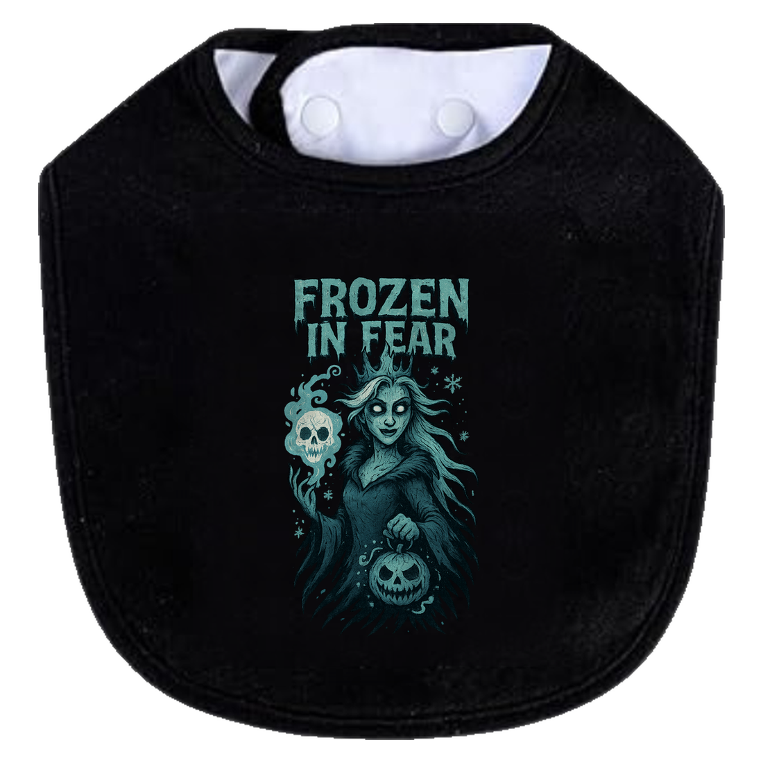 Frozen In Fear Bib - white