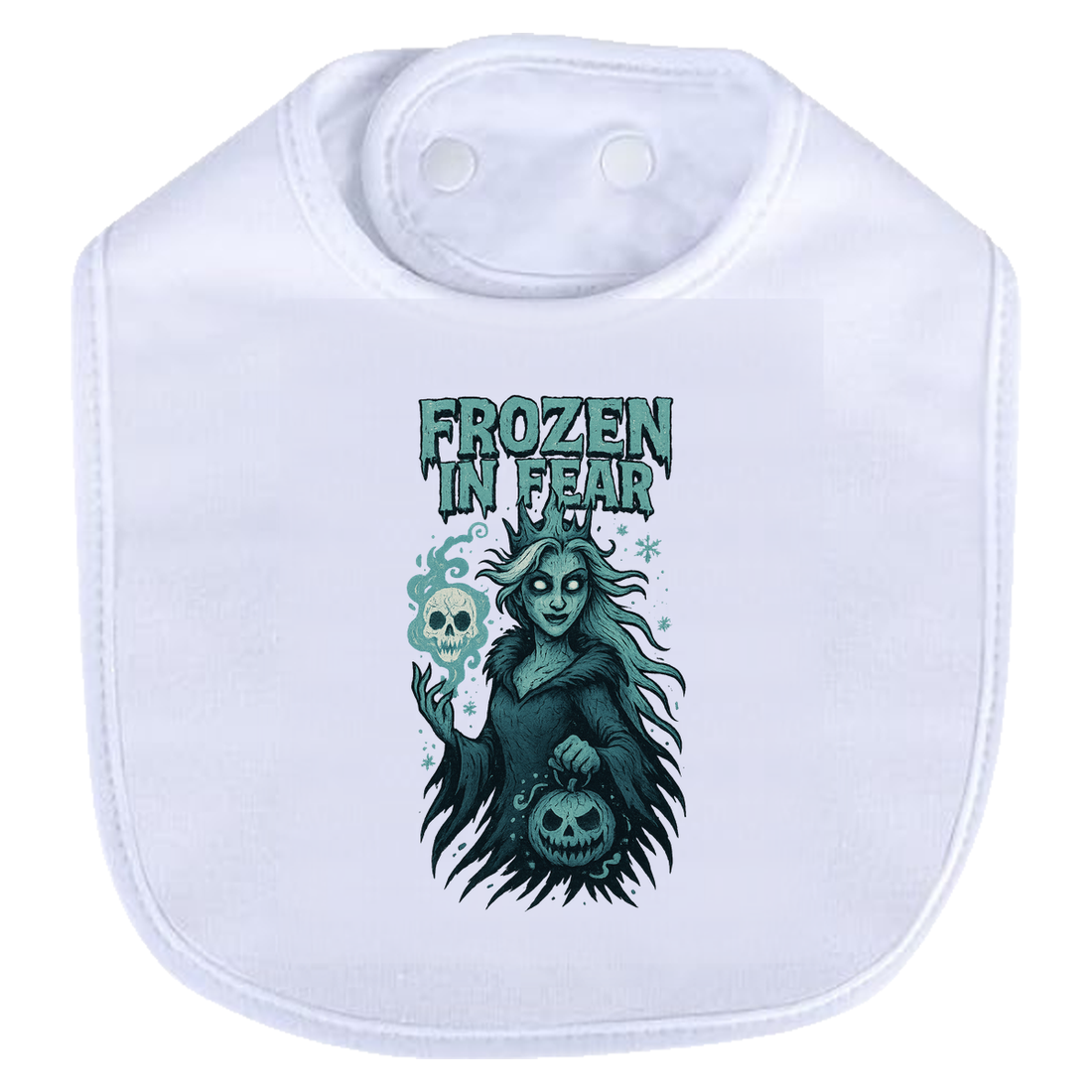 Frozen In Fear Bib - white