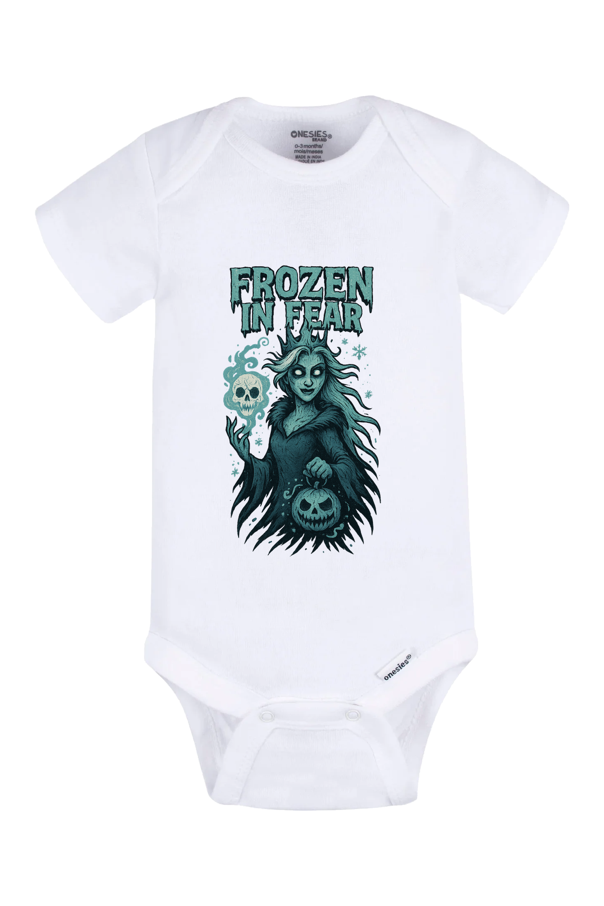 Frozen In Fear Onesie - white