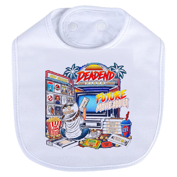 Future Movie Addict Horror Bib - white