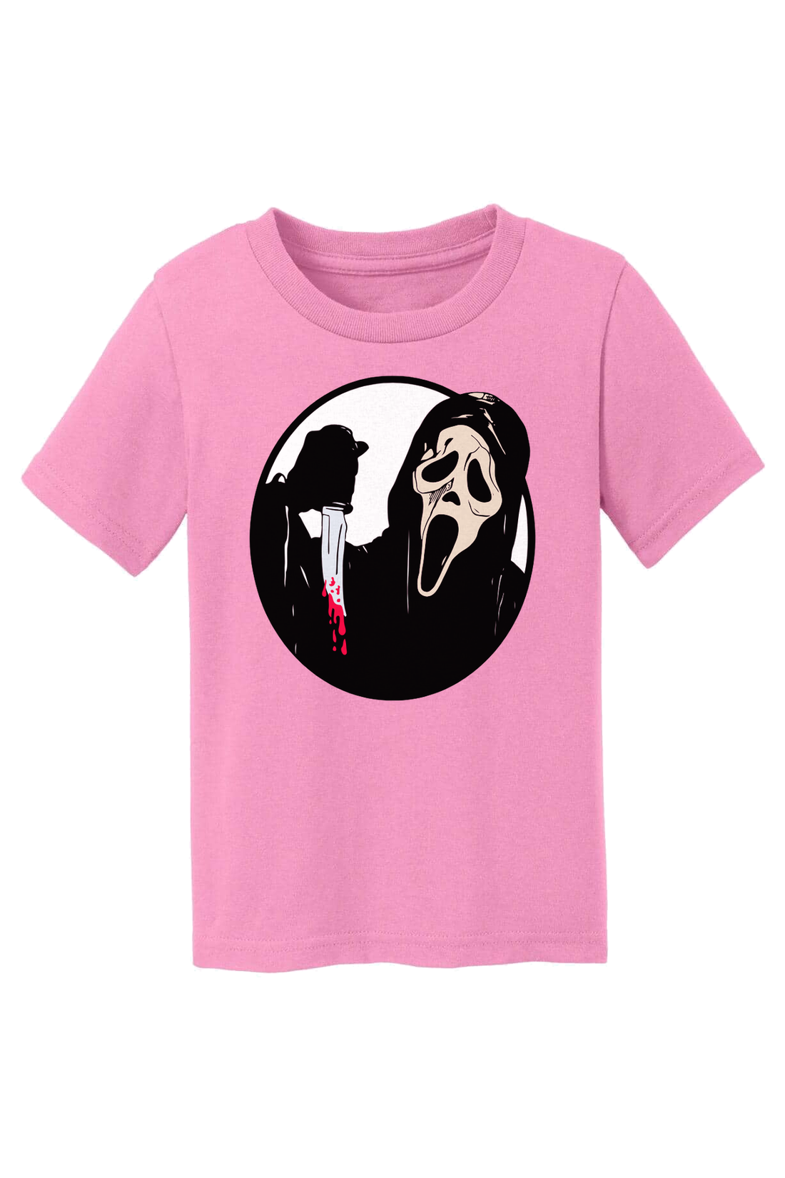 Ghost Face Knife T-Shirt - light blue