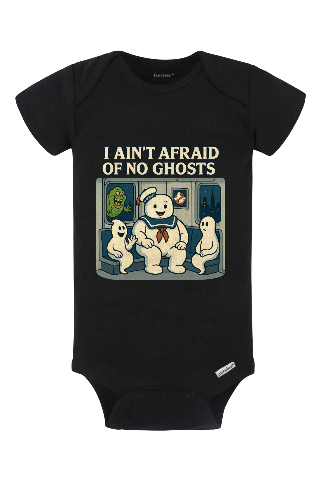 Ghost Train Onesie - gray