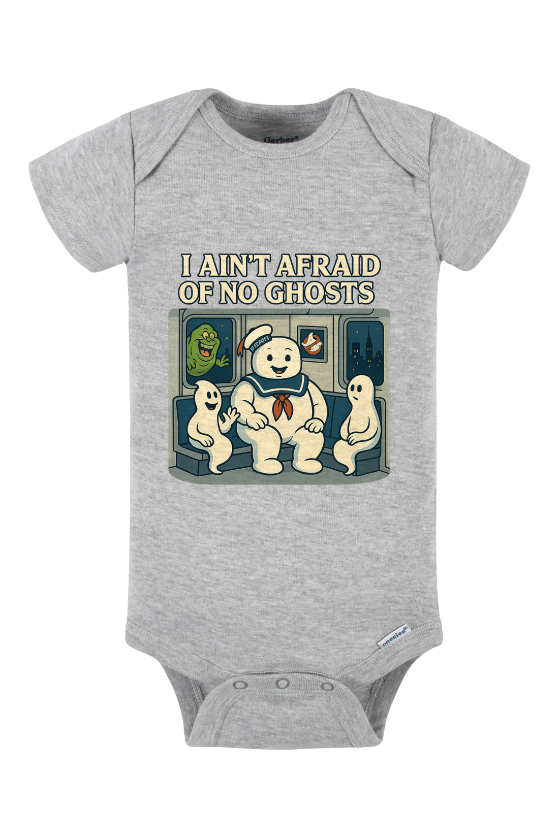 Ghost Train Onesie - gray