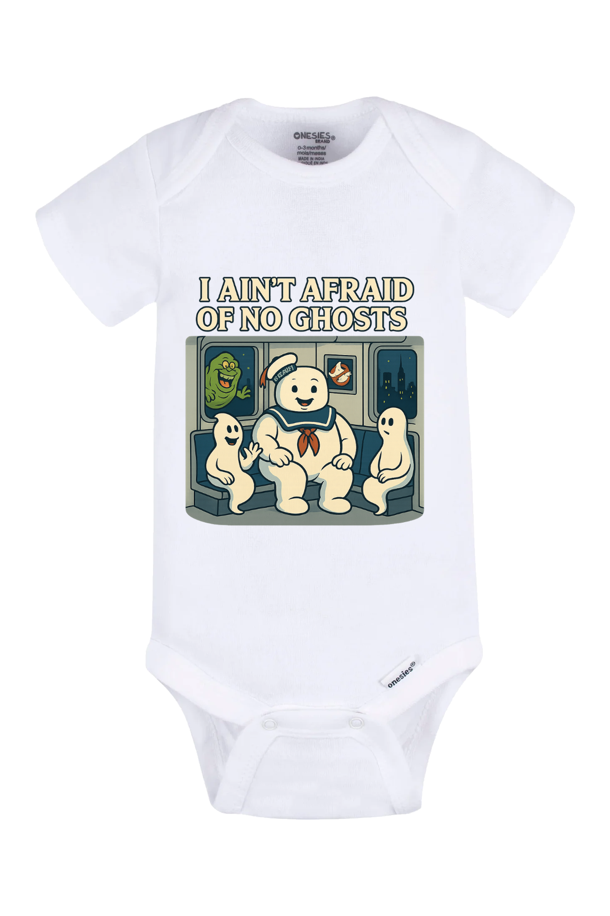 Ghost Train Onesie - white