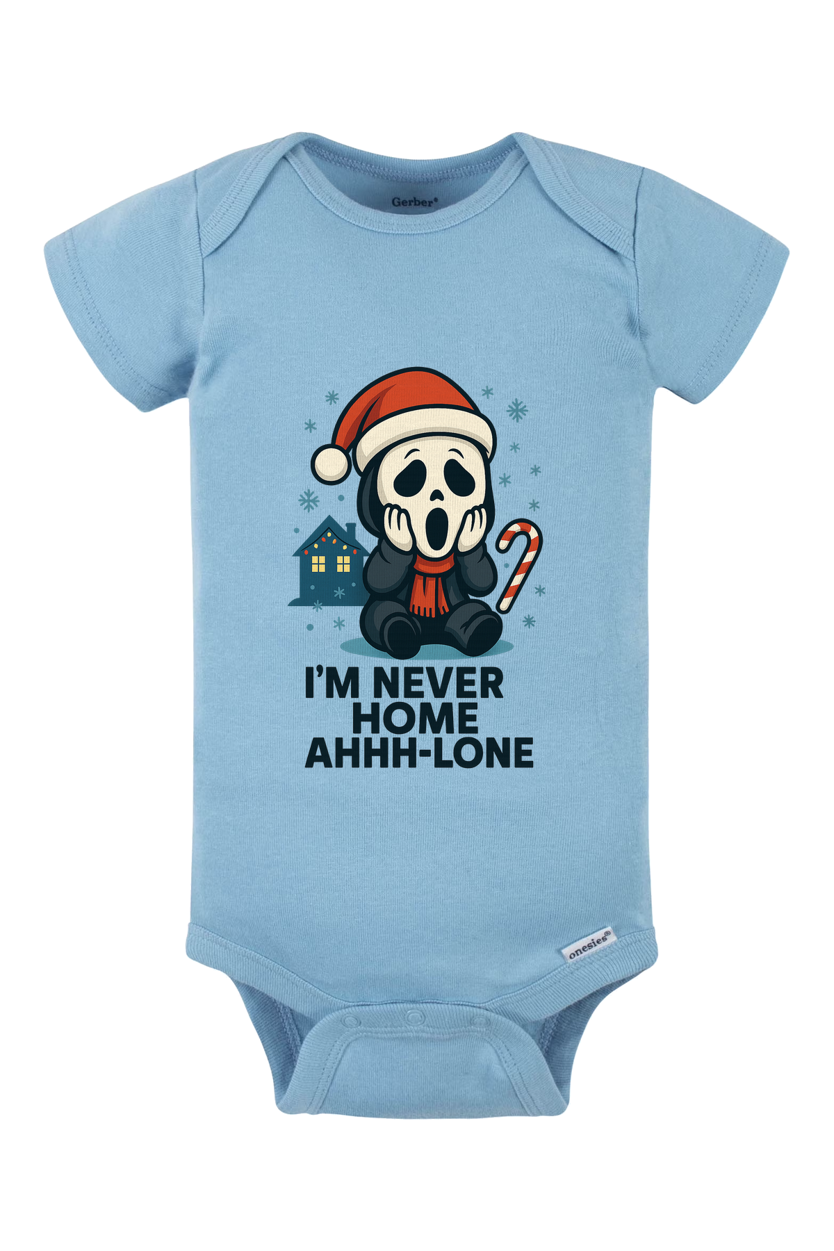 Ghostface Home Ahhlone Onesie - light blue