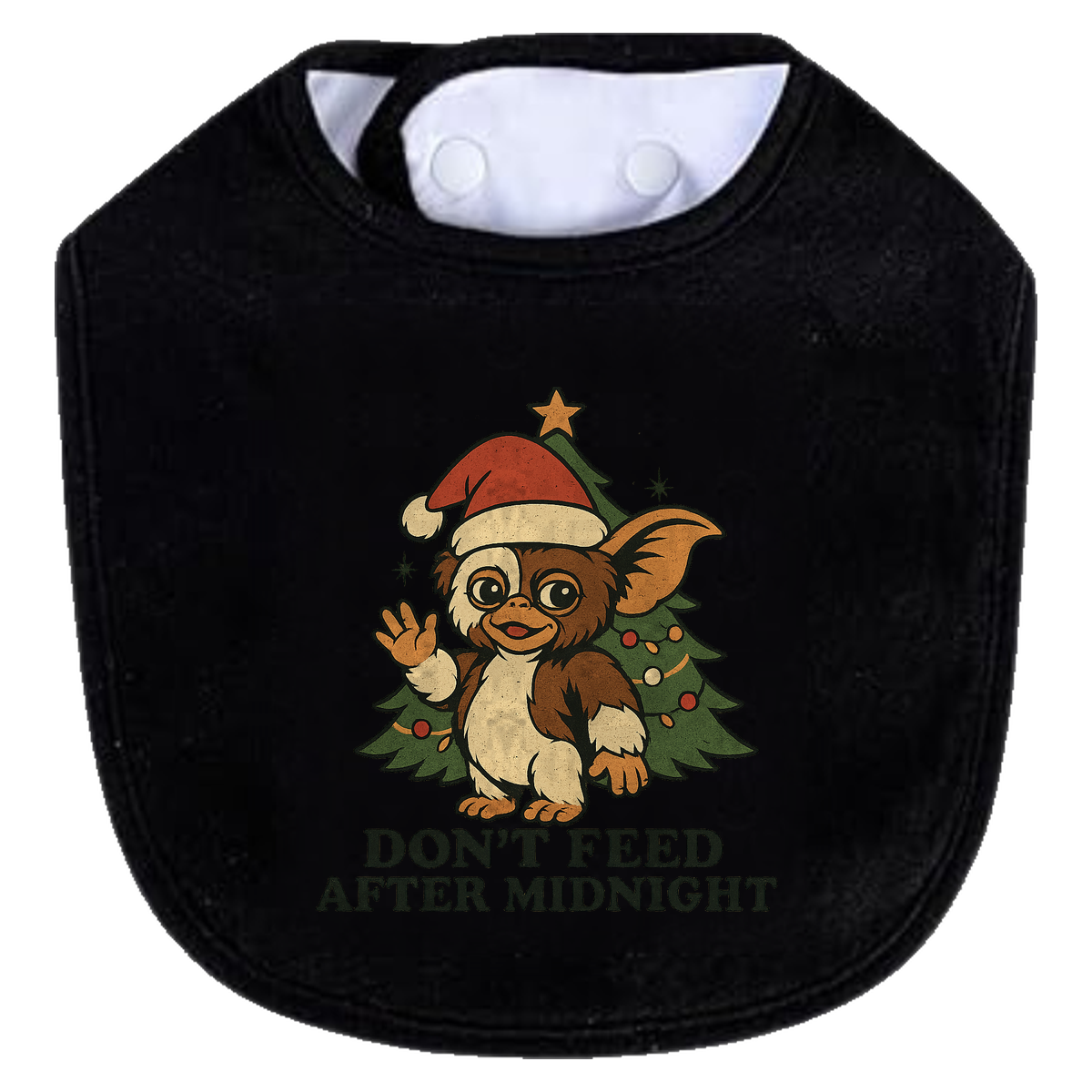 Gremline Christmas Bib - black