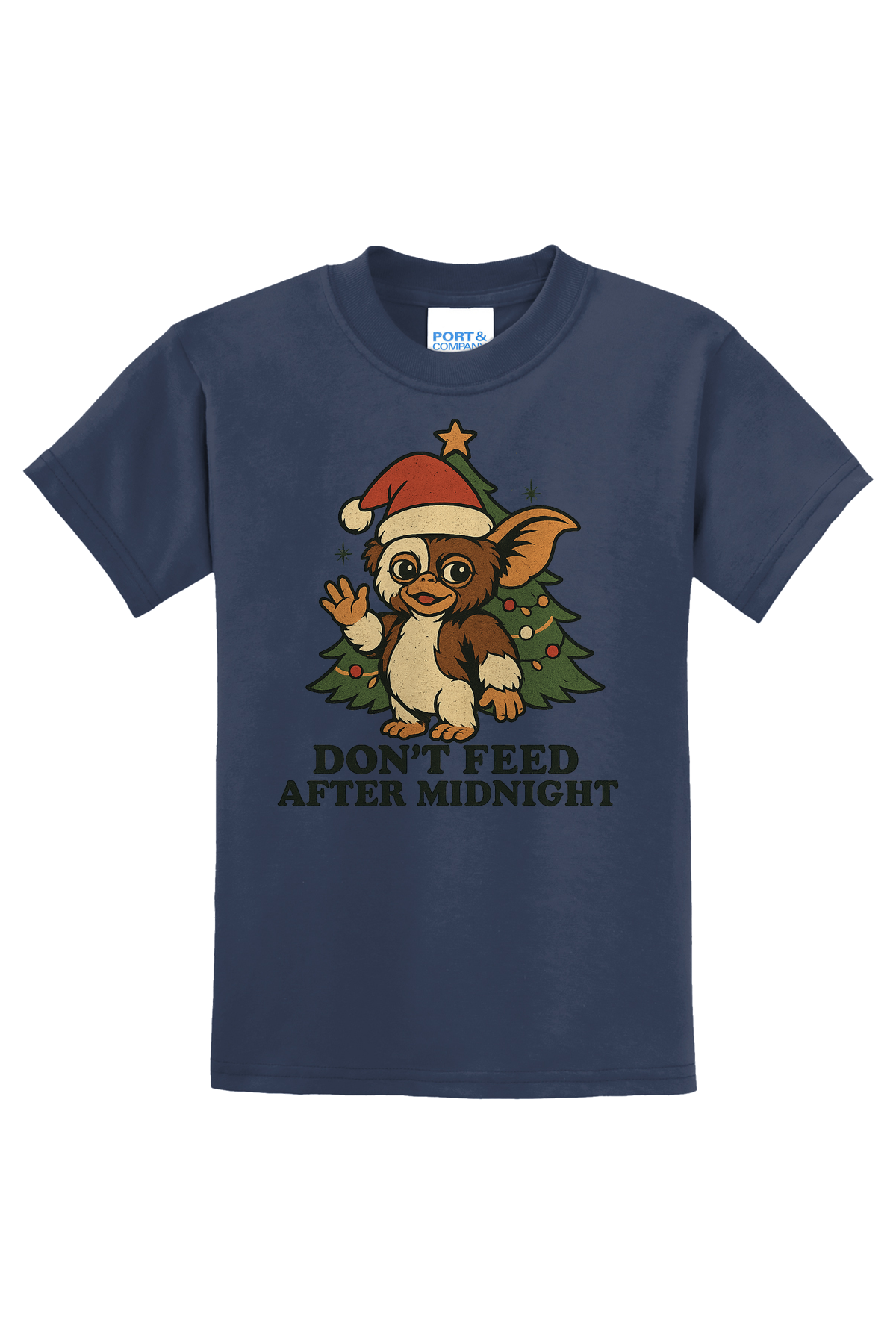 Gremline Christmas T-Shirt - navy blue