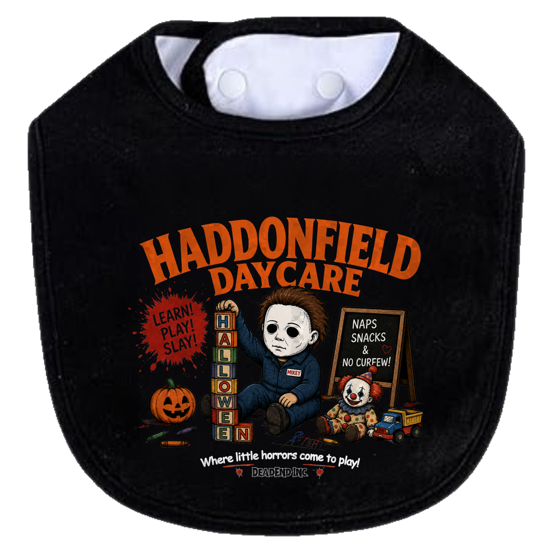Haddonfield Daycare Blocks Bib - gray