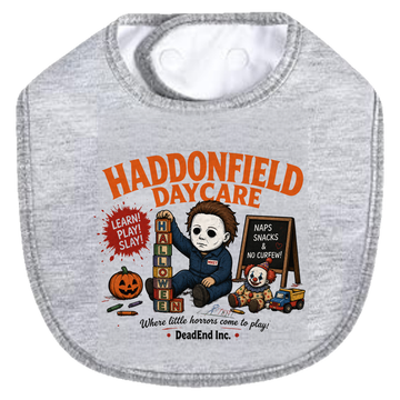 Haddonfield Daycare Blocks Bib - gray