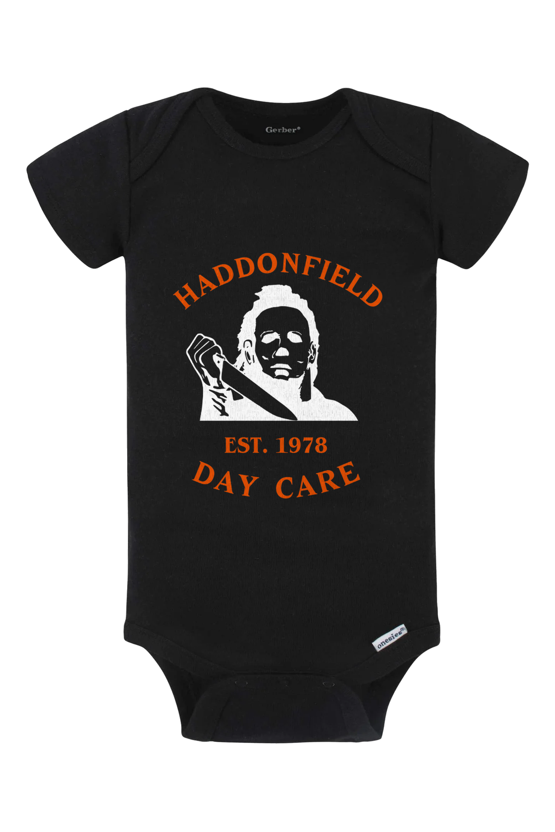 Haddonfield Daycare Onesie - black