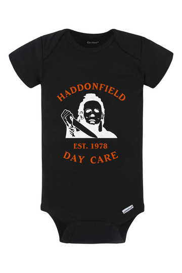 Haddonfield Daycare Onesie - black