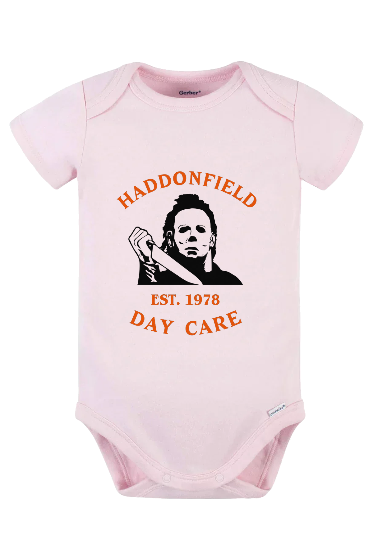 Haddonfield Daycare Onesie - pink
