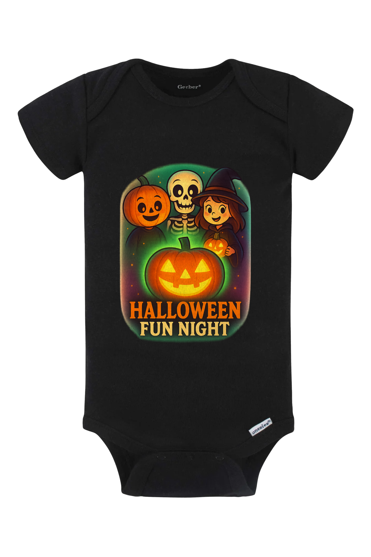 Halloween Fun Night Onesie - black