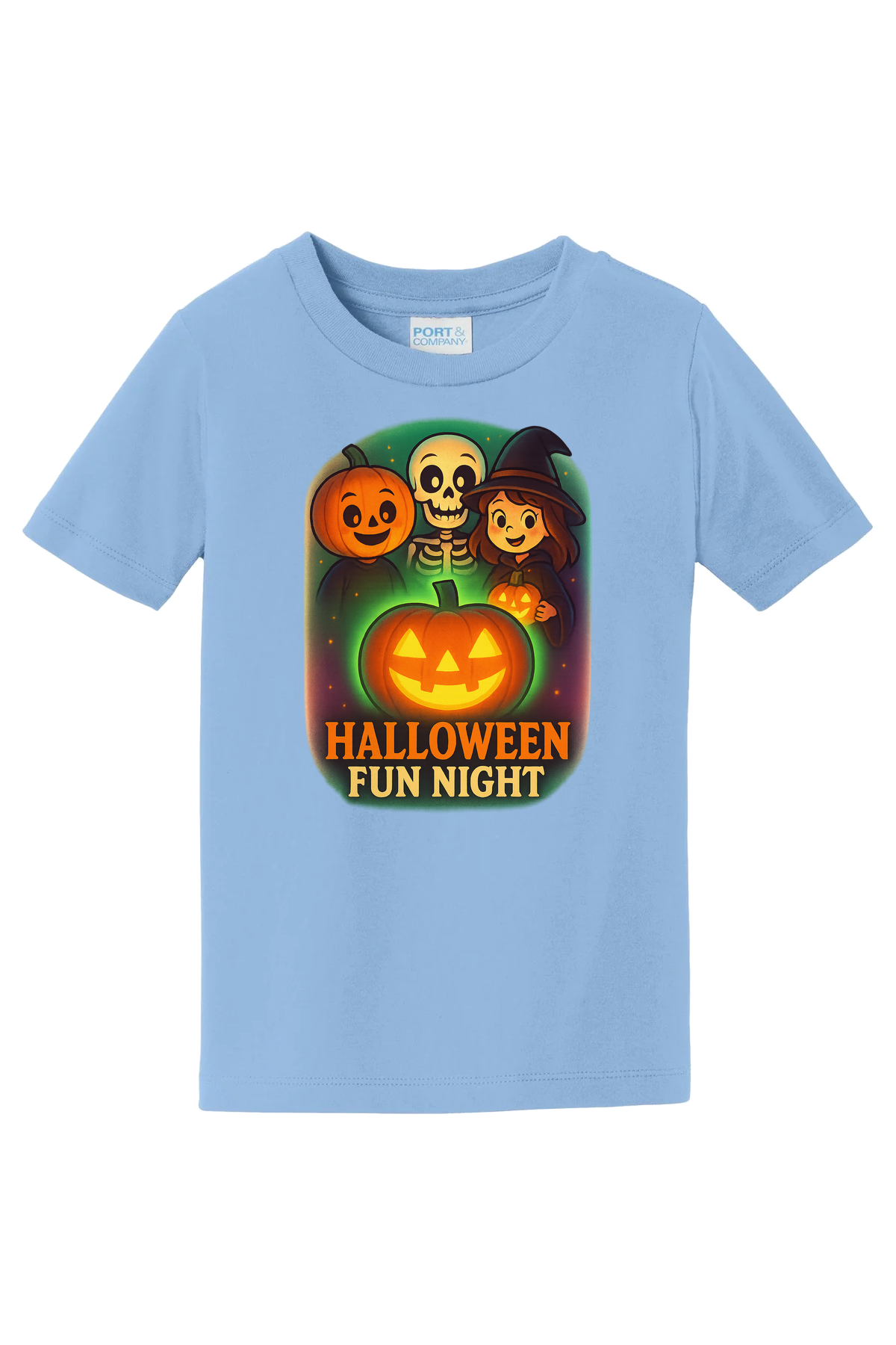 Halloween Fun Night T-Shirt - light blue