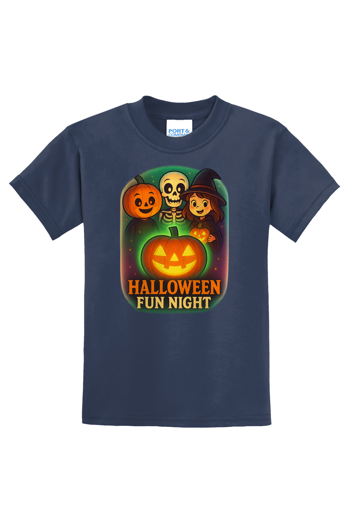 Halloween Fun Night T-Shirt - navy blue