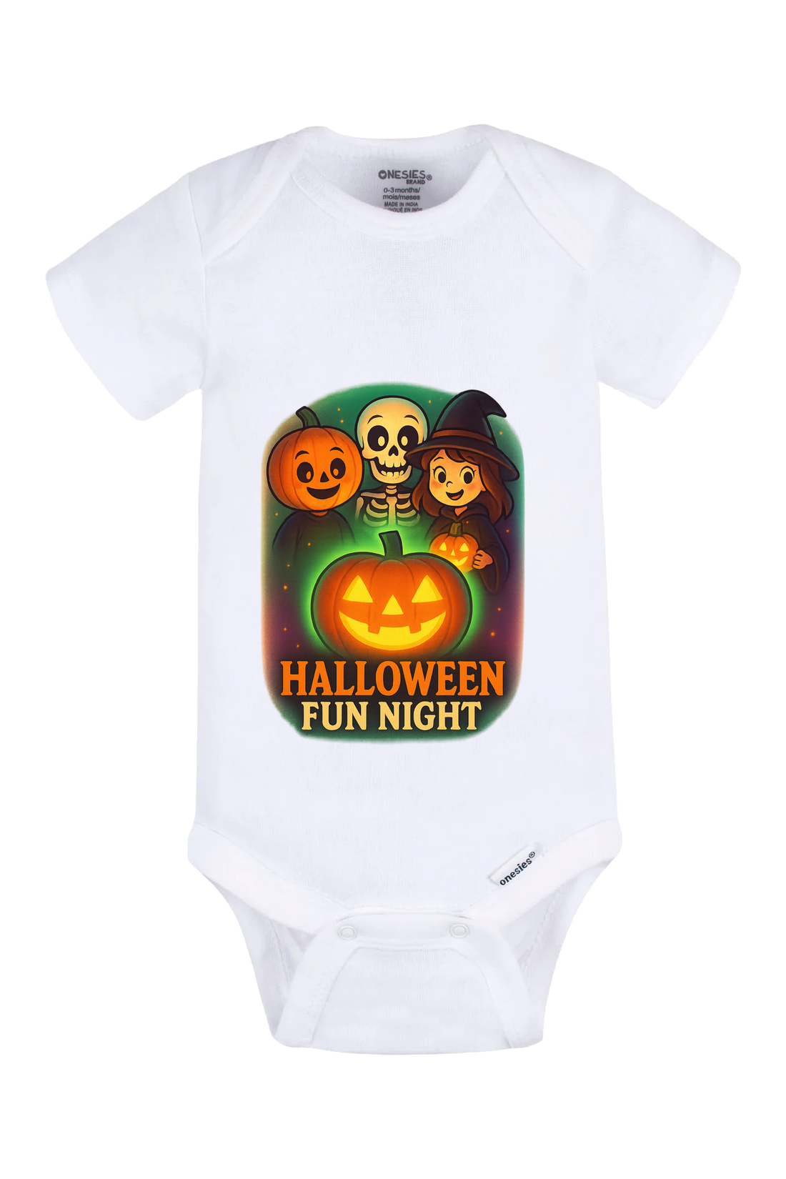 Halloween Fun Night Onesie - white