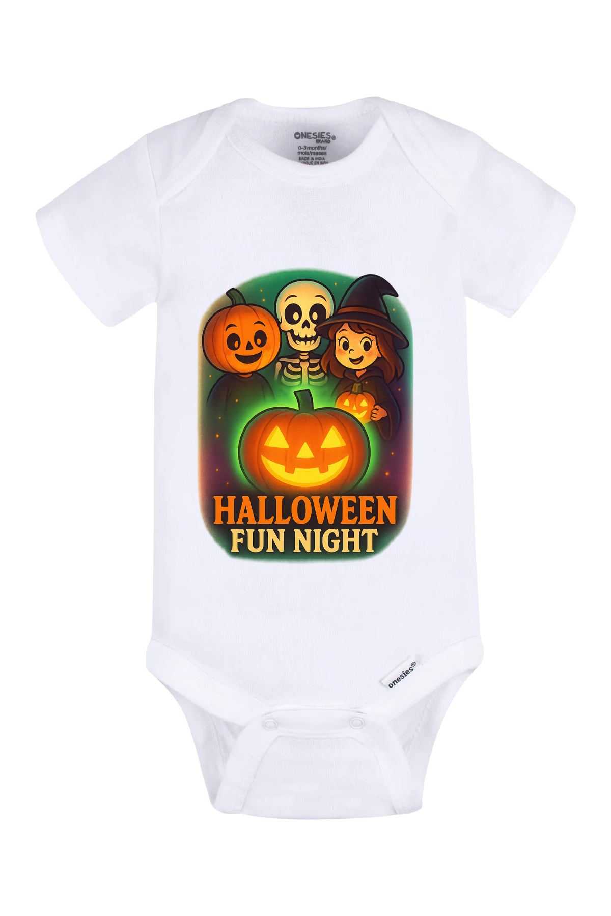 Halloween Fun Night Onesie - white