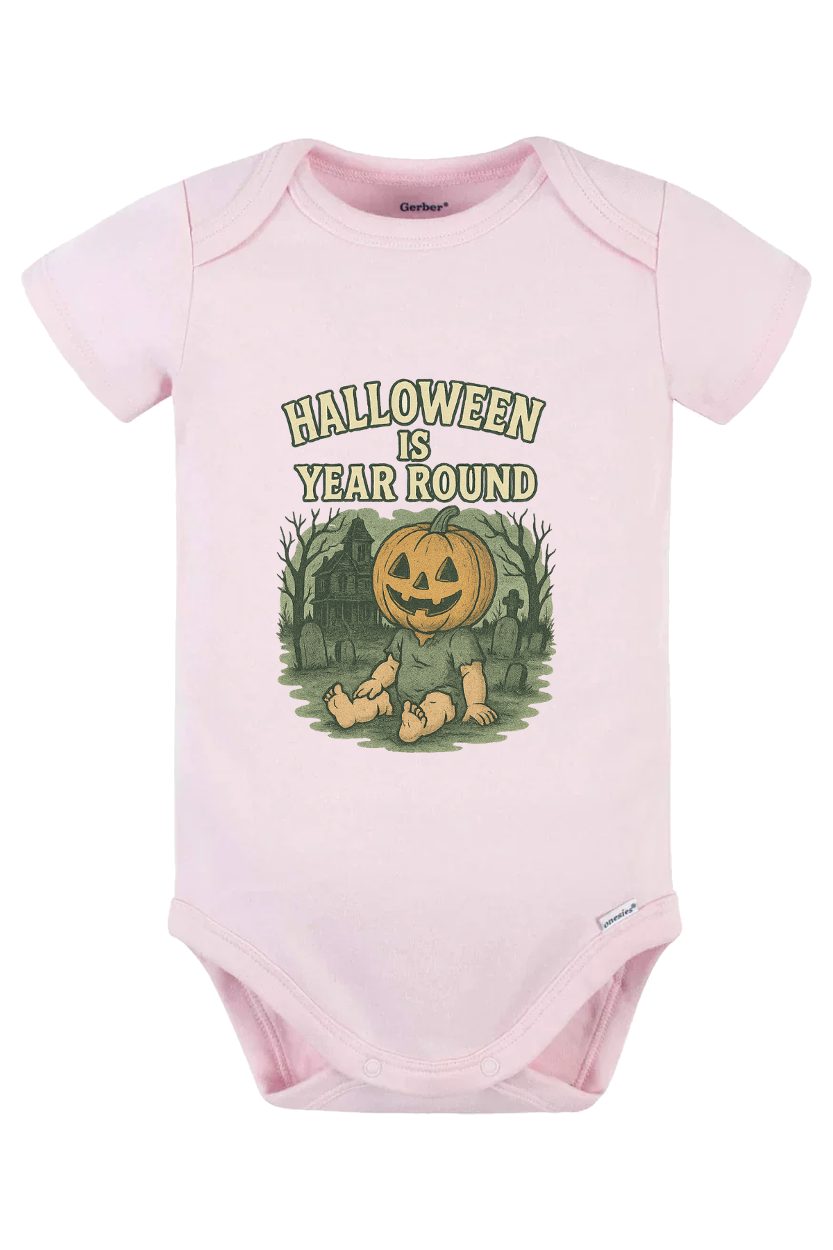 Halloween Year Round Onesie - pink