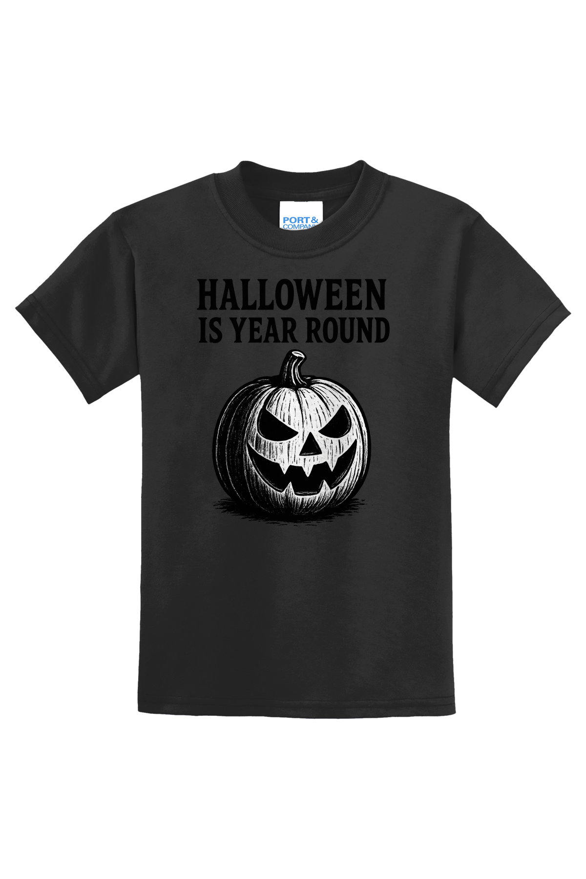 Halloween Year Round Sketch T-Shirt - black