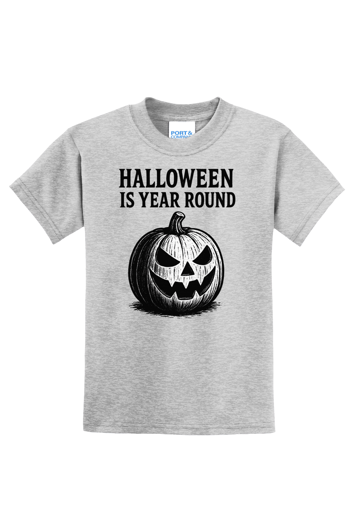 Halloween Year Round Sketch T-Shirt - gray