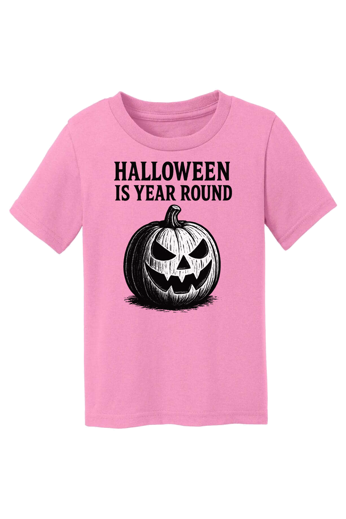 Halloween Year Round Sketch T-Shirt - pink