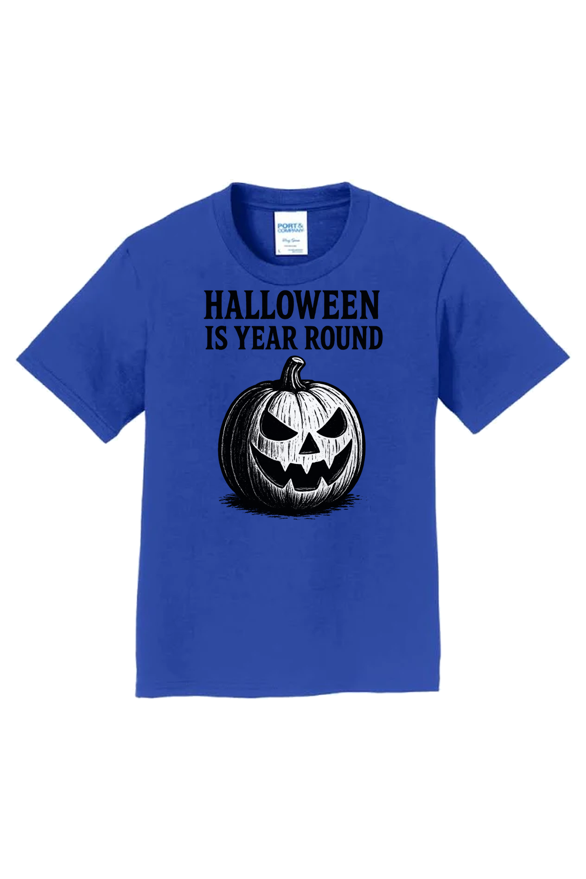 Halloween Year Round Sketch T-Shirt - royal blue