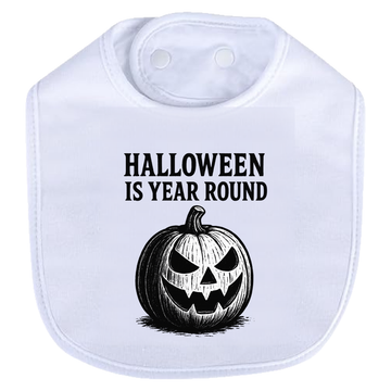Halloween Year Round Sketch Bib - white