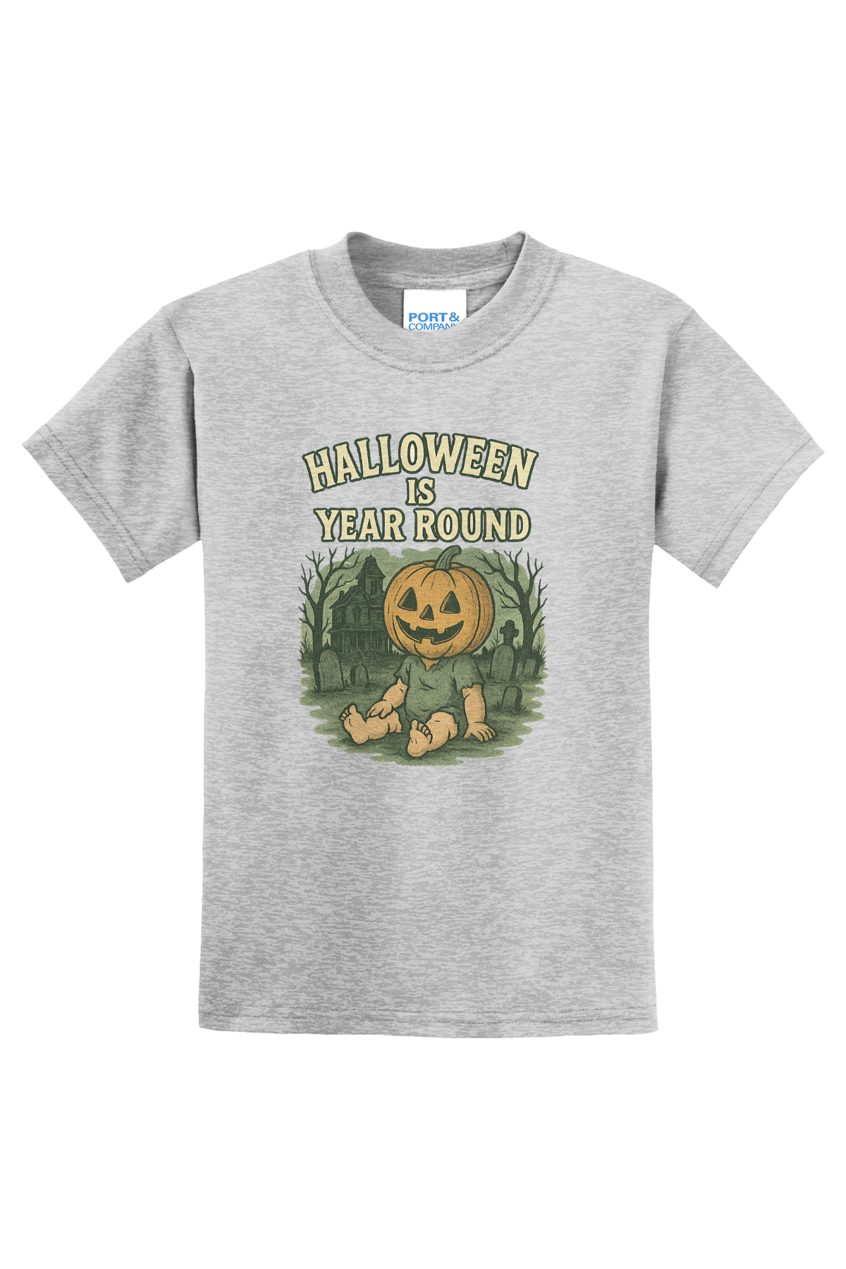 Halloween Year Round T-Shirt - gray