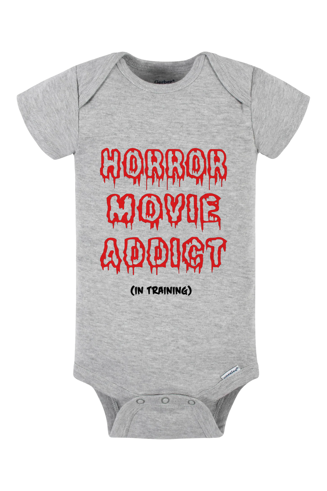 Horror Movie Addict In Training Onesie - black