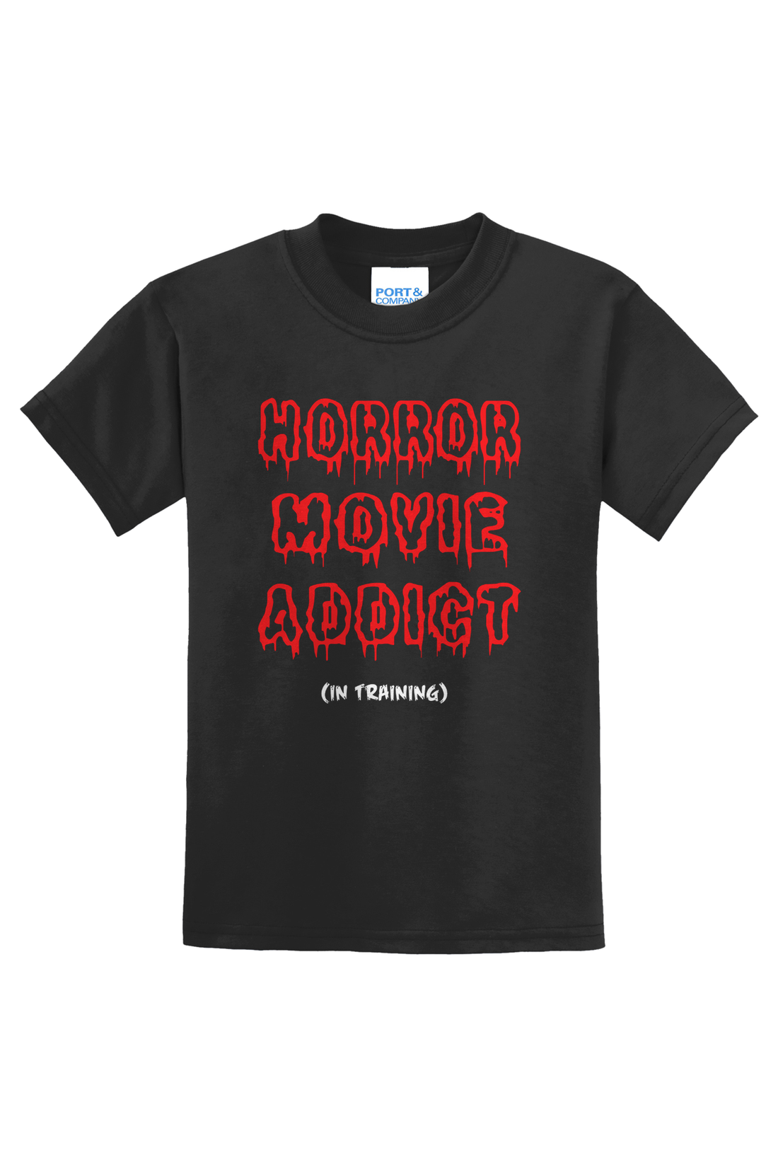Horror Movie Addict In Training T-Shirt - black