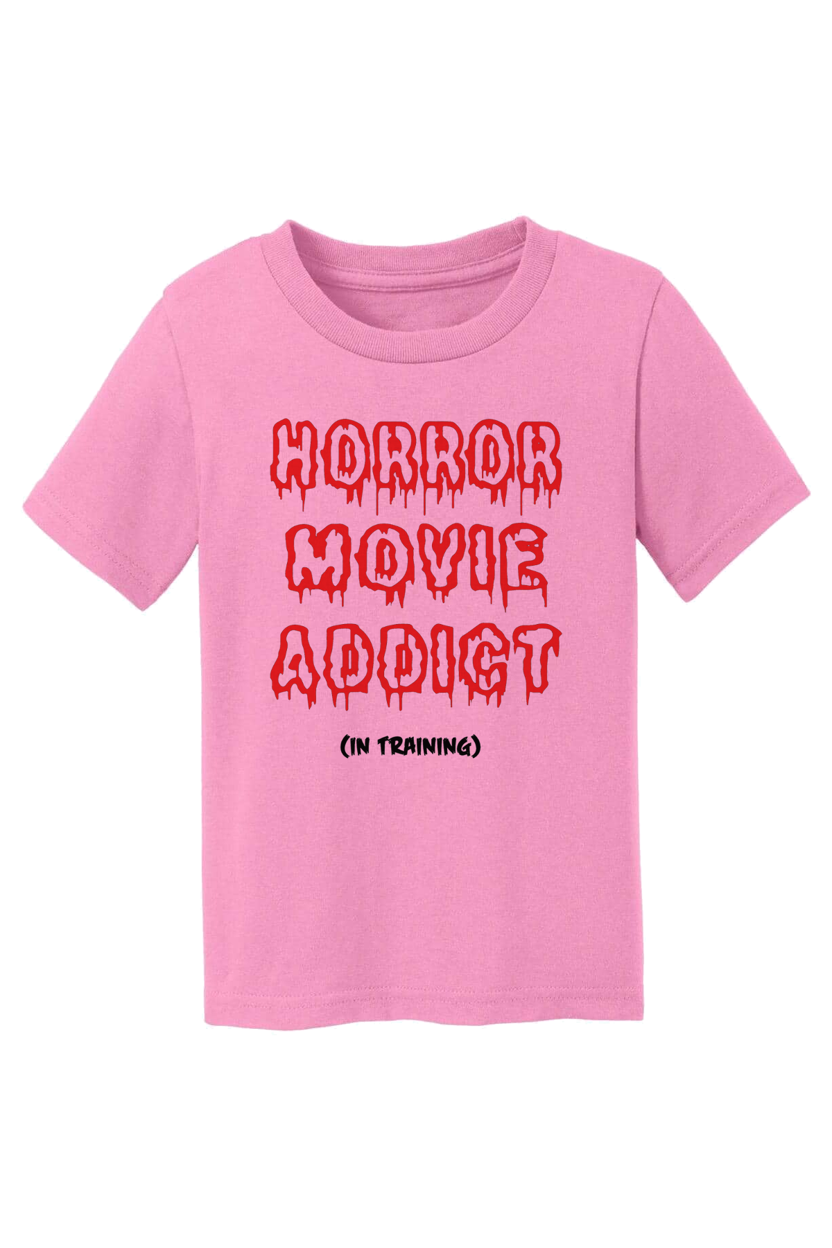 Horror Movie Addict In Training T-Shirt - pink