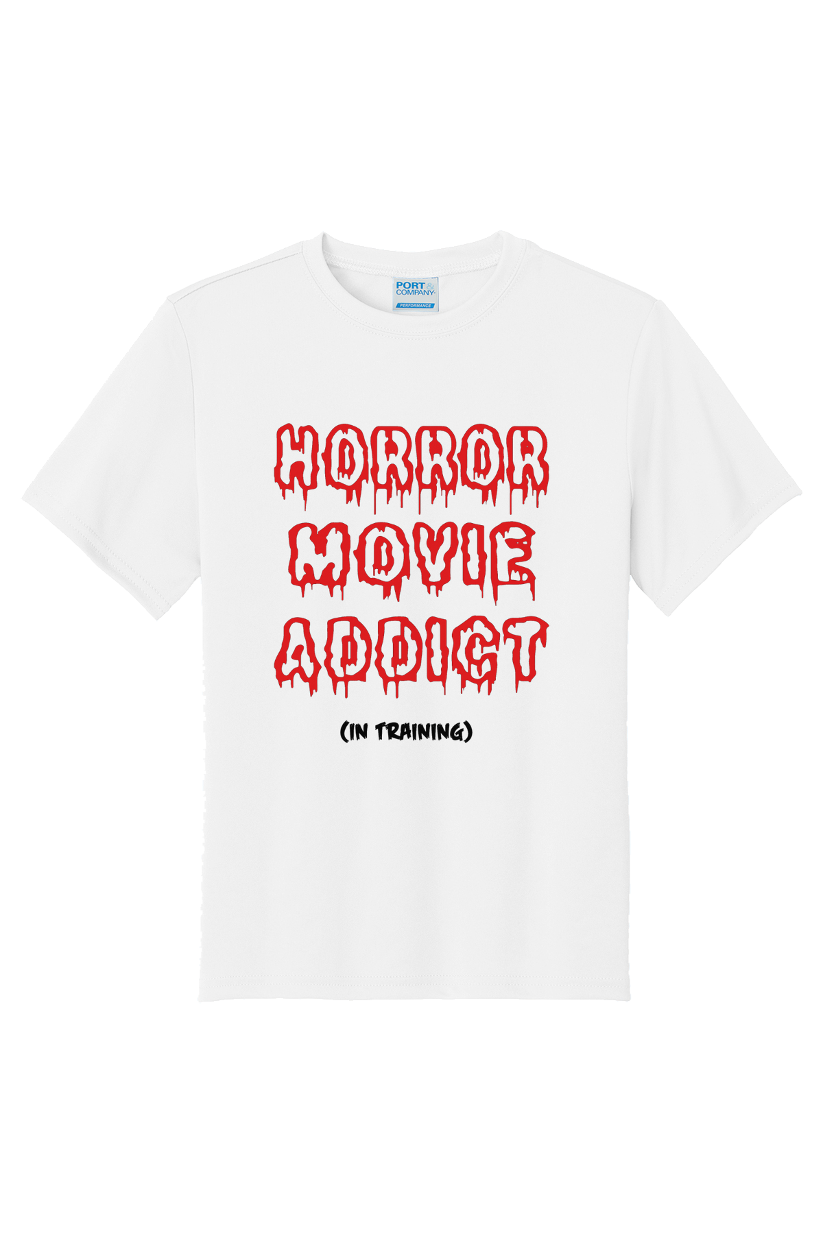 Horror Movie Addict In Training T-Shirt - white