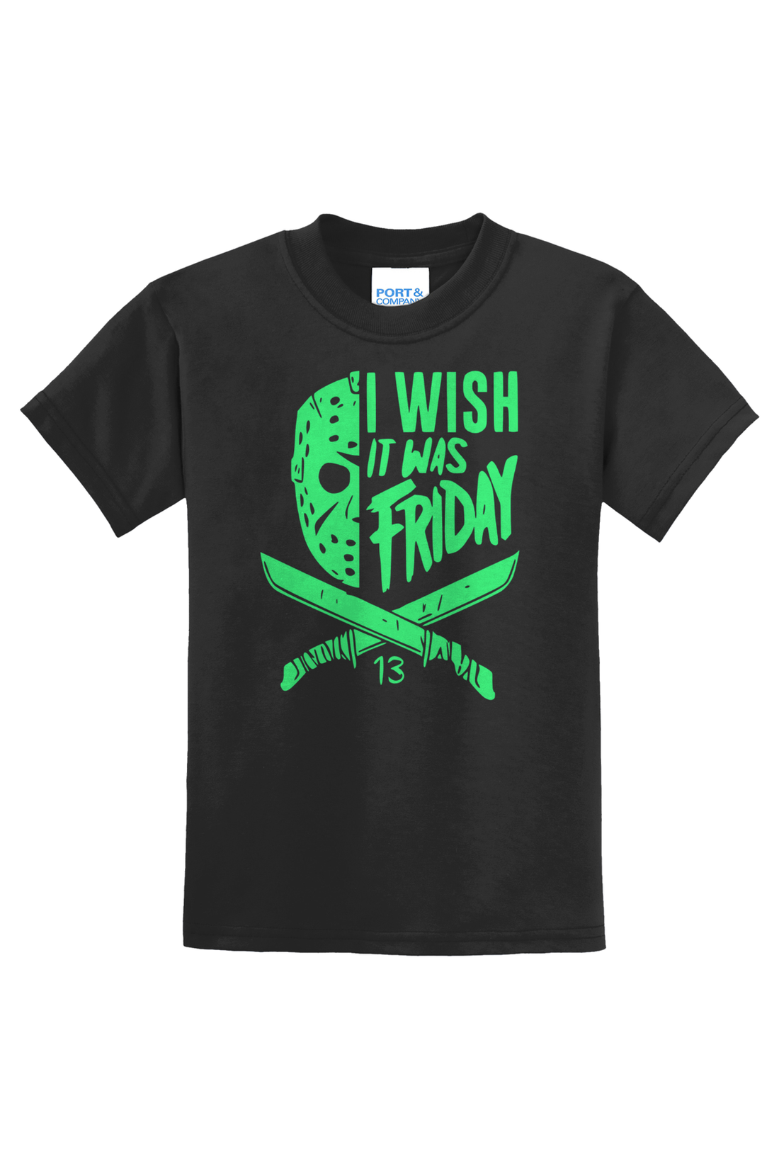 I Wish It Was Friday (Green) T-Shirt - black
