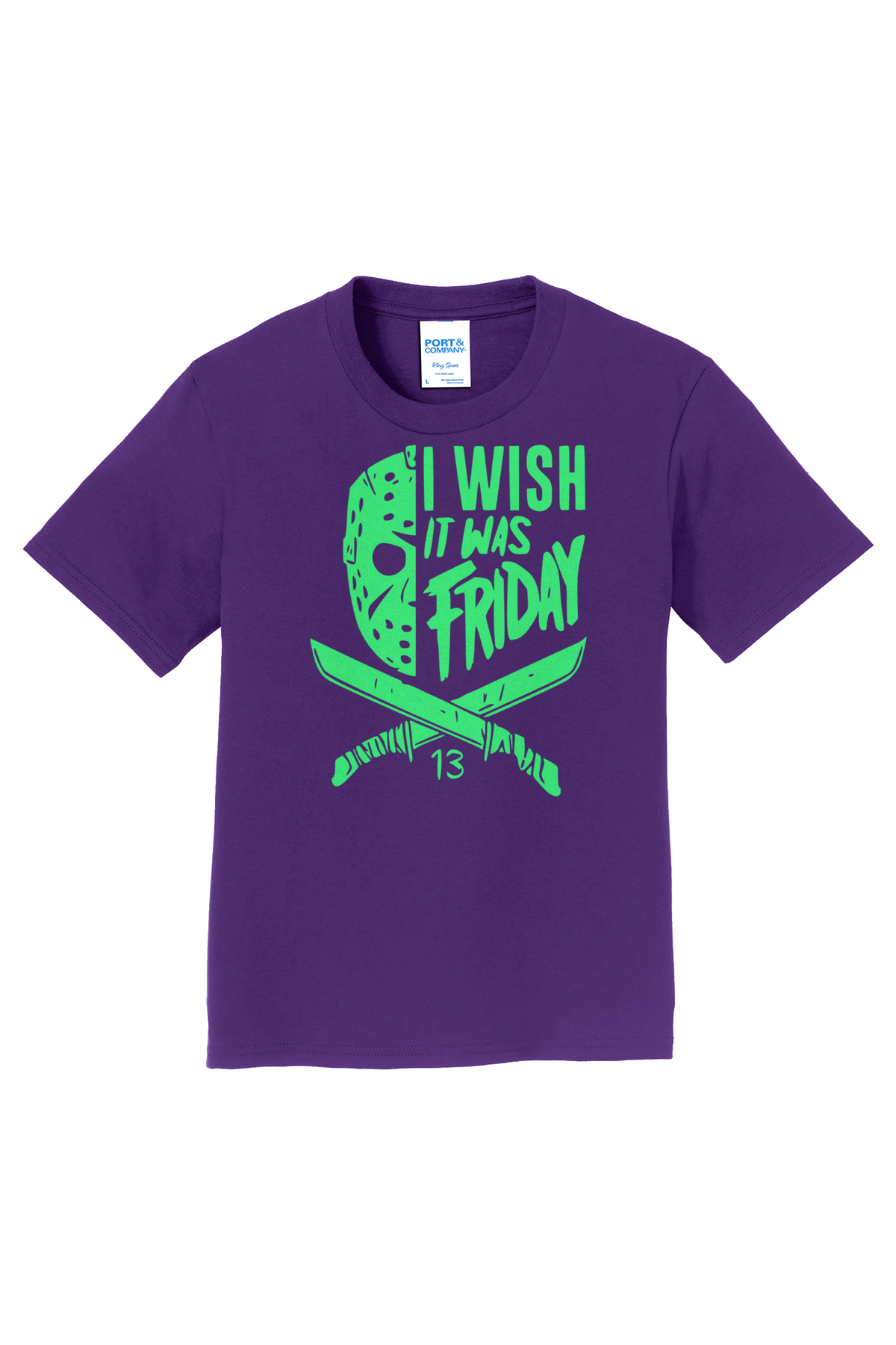 I Wish It Was Friday (Green) T-Shirt - purple