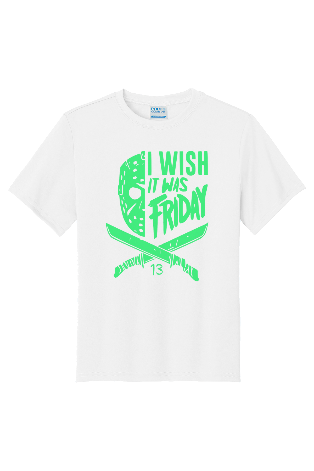 I Wish It Was Friday (Green) T-Shirt - white