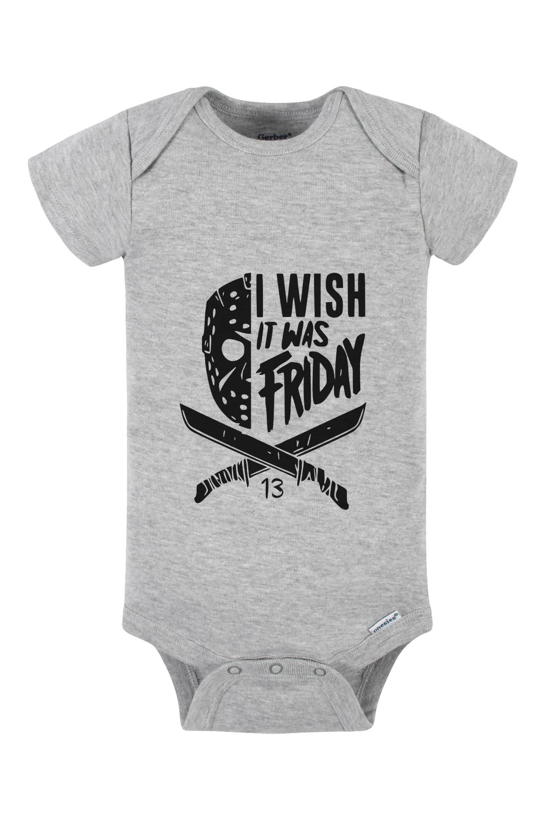 I Wish It Was Friday Onesie - gray