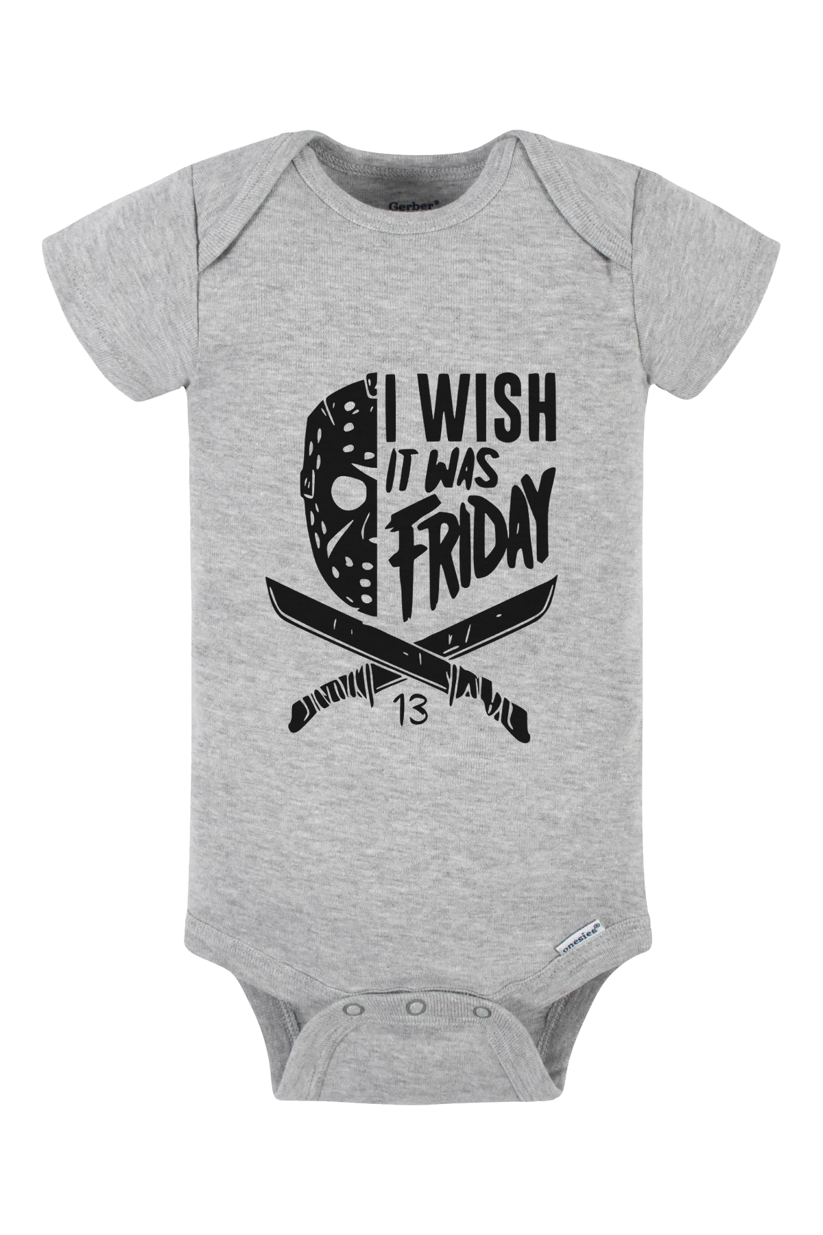I Wish It Was Friday Onesie - gray