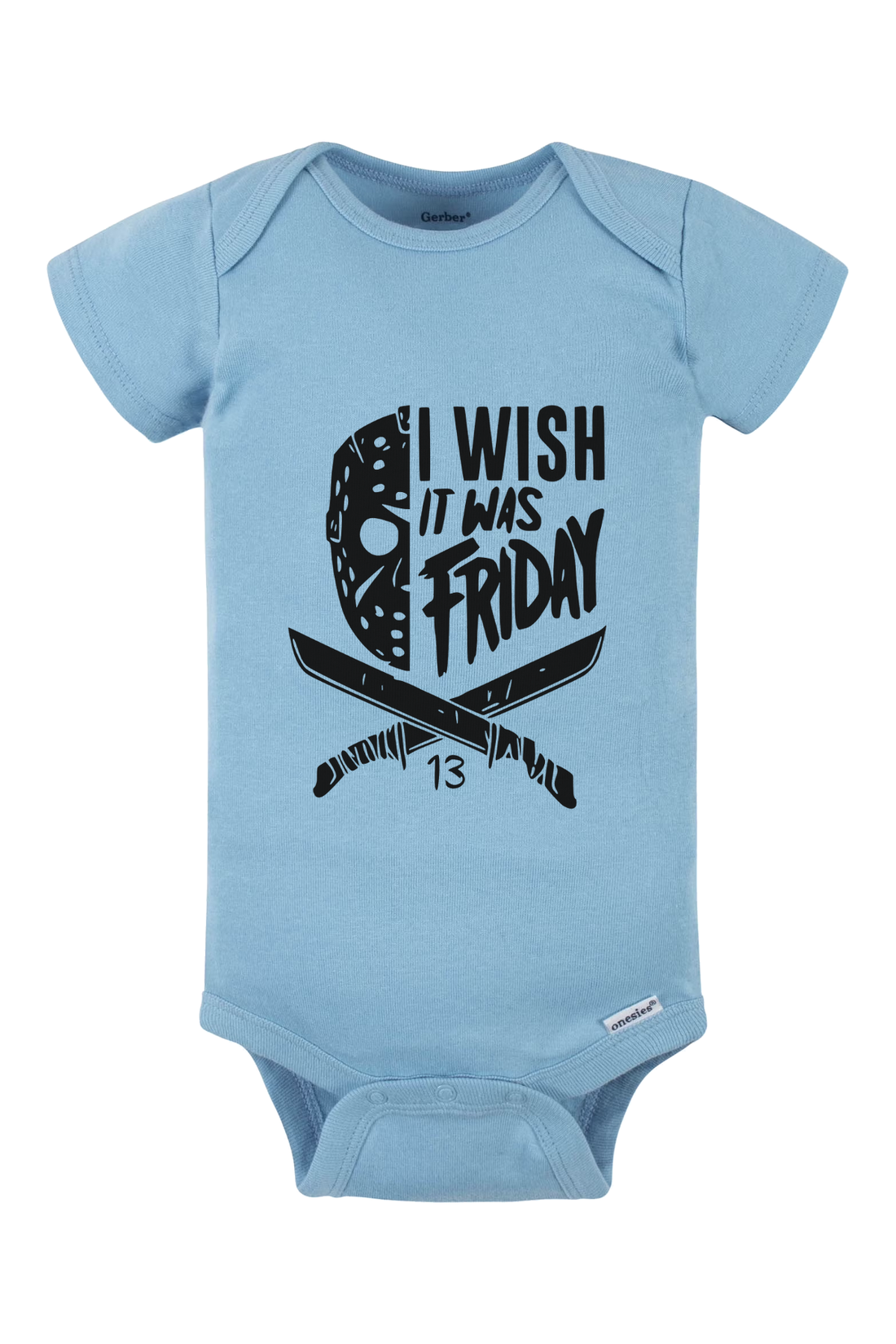 I Wish It Was Friday Onesie - light blue