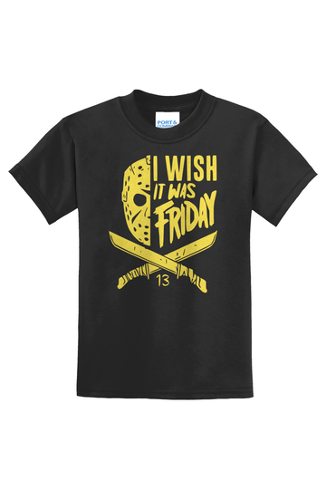I Wish It Was Friday (Yellow) T-Shirt - black