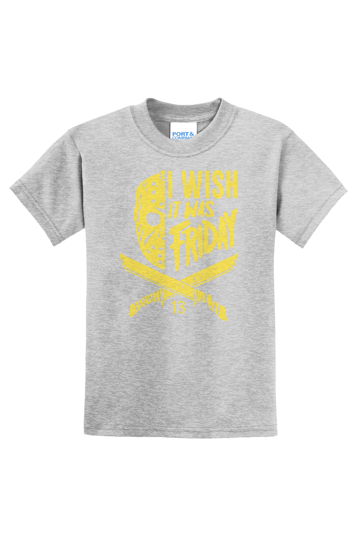 I Wish It Was Friday (Yellow) T-Shirt - gray