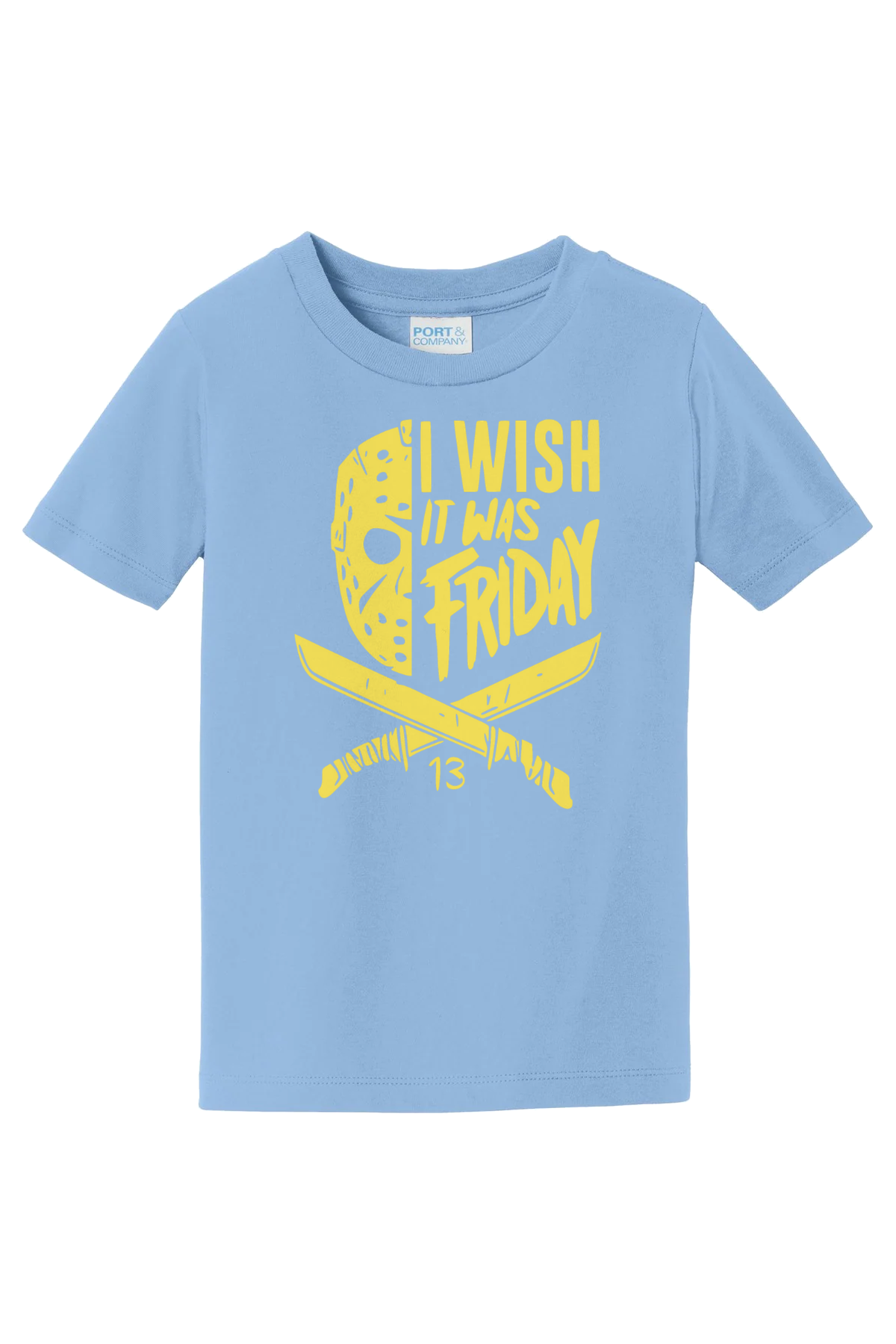 I Wish It Was Friday (Yellow) T-Shirt - light blue