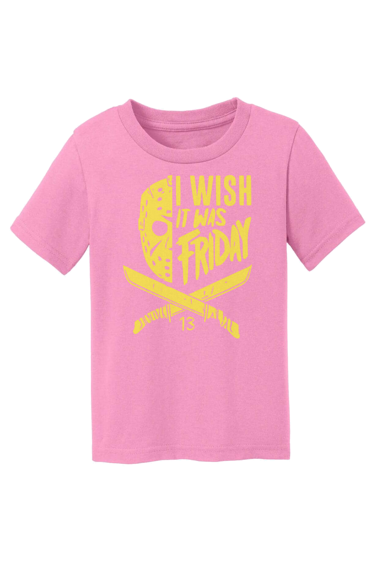 I Wish It Was Friday (Yellow) T-Shirt - pink