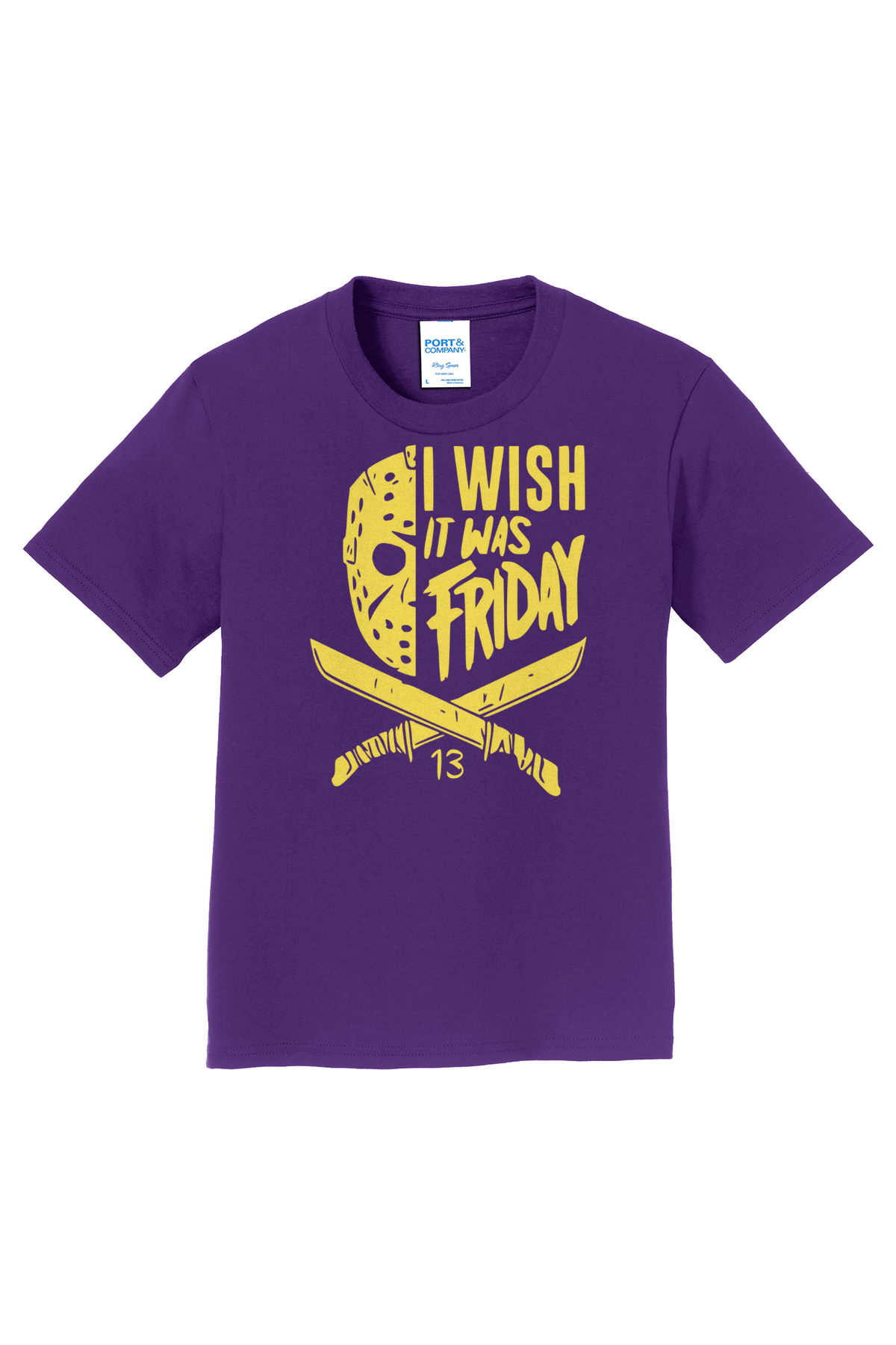 I Wish It Was Friday (Yellow) T-Shirt - purple